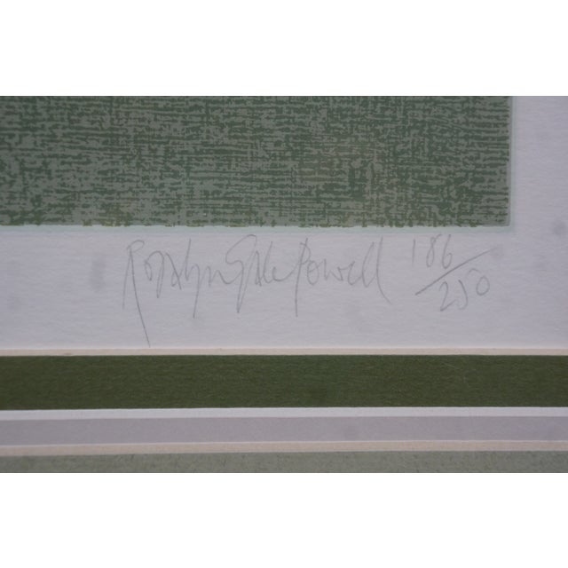 Late 20th Century Rosalyn Gale Powell Signed Peony in a Chinese Jar Lithograph Print 27" For Sale - Image 5 of 11