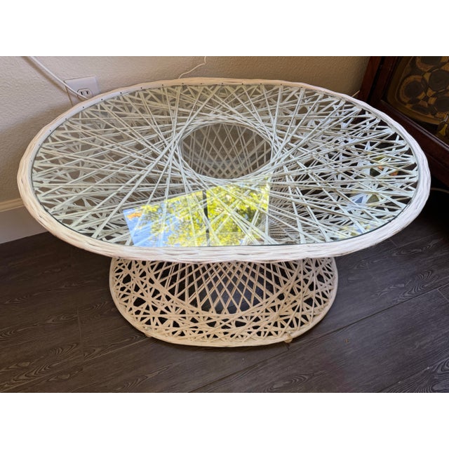 Base made from spun fiberglass. This Woodard series features a distinctive open lattice fretwork pattern. The spun...