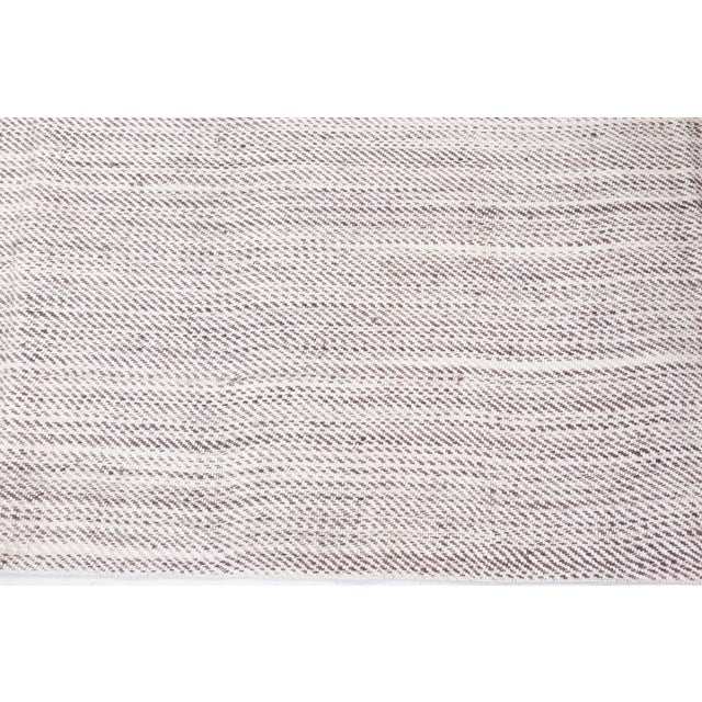 Contemporary flat weave rug by Doris Leslie Blau Size: 4'1" × 6'0" (124 × 182 cm) A modern and Minimalist flat-weave wool...