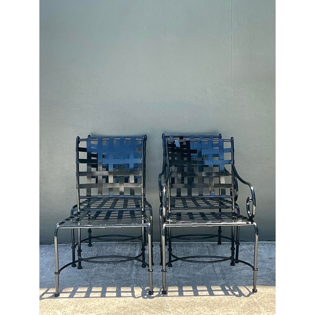 Brown Jordan Vintage Brown Jordan Wrought Iron “Florentine” Dining Chairs - Set of 4 For Sale - Image 4 of 12