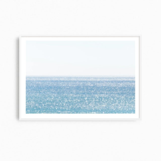 This contemporary minimalist seascape art print features a serene view of the Gulf of Mexico from the Florida Panhandle. A...