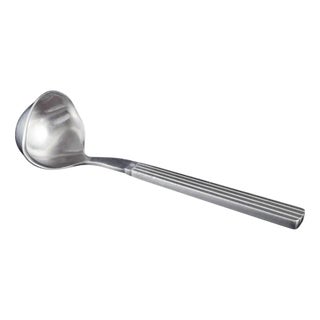 Danish Sterling Silver Sauce Ladle in Bernadotte Pattern by Sigvard Bernadotte for Georg Jensen, 1940s For Sale
