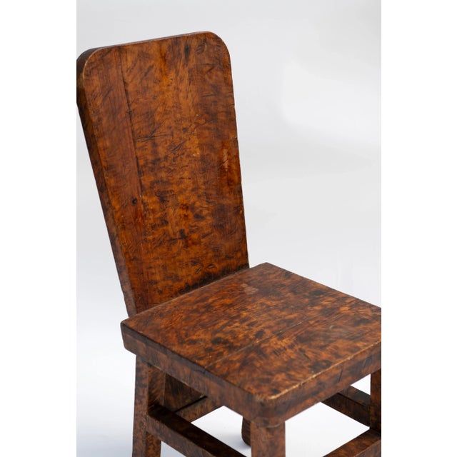 Brown Late 19th Century American Handmade Burled Wood Chair For Sale - Image 8 of 9
