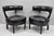 Mid-Century Modern Vintage Mid Century Modern Low Black Barrel Back Lounge Club Chairs - A Pair For Sale - Image 3 of 18