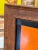 Wood Vintage Peter Passuntino Mosaic Butterfly on Orange Oil Painting - Gold Frame For Sale - Image 7 of 8