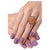 Bochic “Capri” Vintage Orange Opal & Tanzanite Cocktail Ring — 18K Gold & Silver For Sale - Image 4 of 11