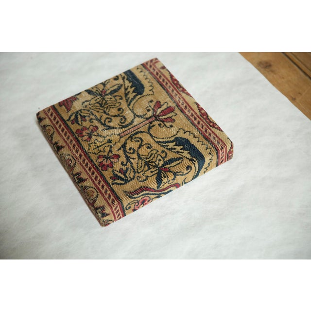 Old New House Decorative Cork Board Antique Kerman Rug Fragment Art For Sale - Image 4 of 9