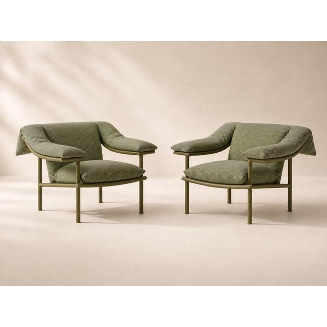 Cassina Vidalenta Outdoor Green Armchairs by Patricia Urquiola for Cassina, Set of 2 For Sale - Image 4 of 18