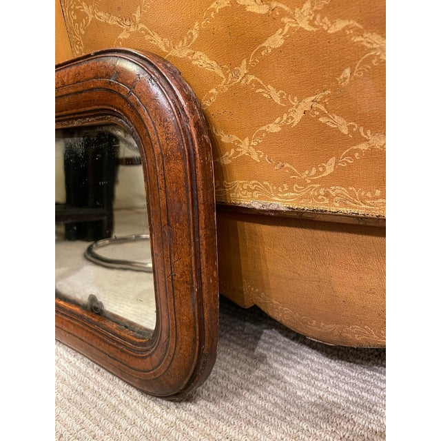 17th Century English Walnut Mirror With Original Glass, Small Scale For Sale - Image 10 of 12