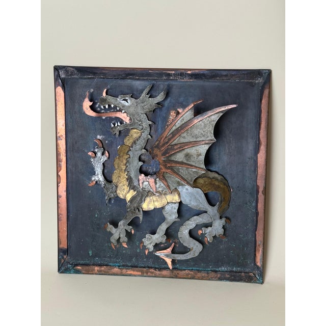 Mathieu Matégot Sculptural Dragon Wall Light in Mixed Metals and Oxidized Copper by Mathieu Matégot, 1970s For Sale - Image 4 of 17