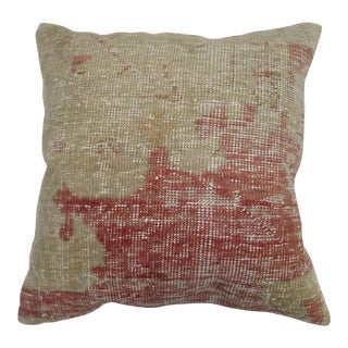 Zabihi Collection Antique Oushak Rug Pillow For Sale