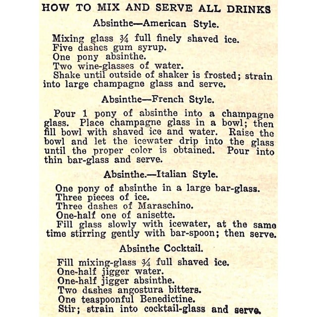 Paper "New Bartender's Guide How to Mix Drinks 2 Books in One" 1914 Montague, Harry For Sale - Image 7 of 7
