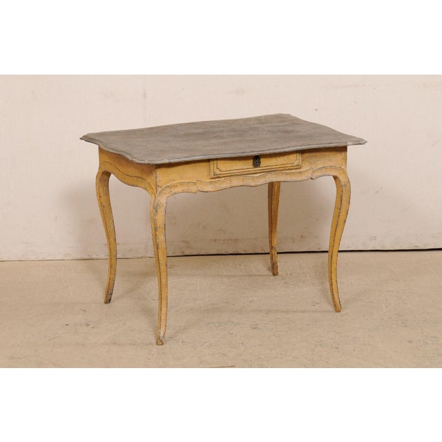 Antique French Bonheur-du-jour, 36" W Table For Sale - Image 4 of 11