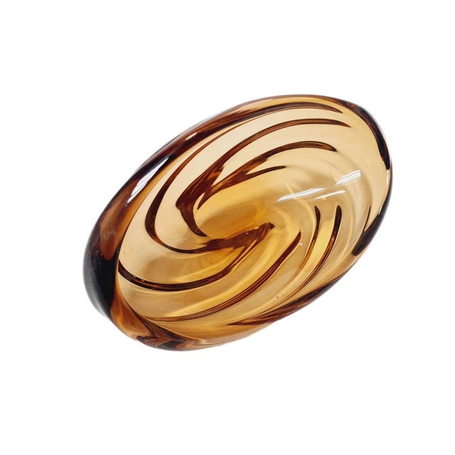 Mid-Century Modern Fruit Bowl attributed to J. Hospodek for Chribska Sklara, Former Czechoslovakia, 1960s For Sale - Image 3 of 11