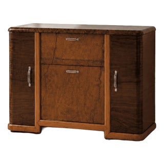 Art Deco Wooden Bar Cabinet, 1940s For Sale