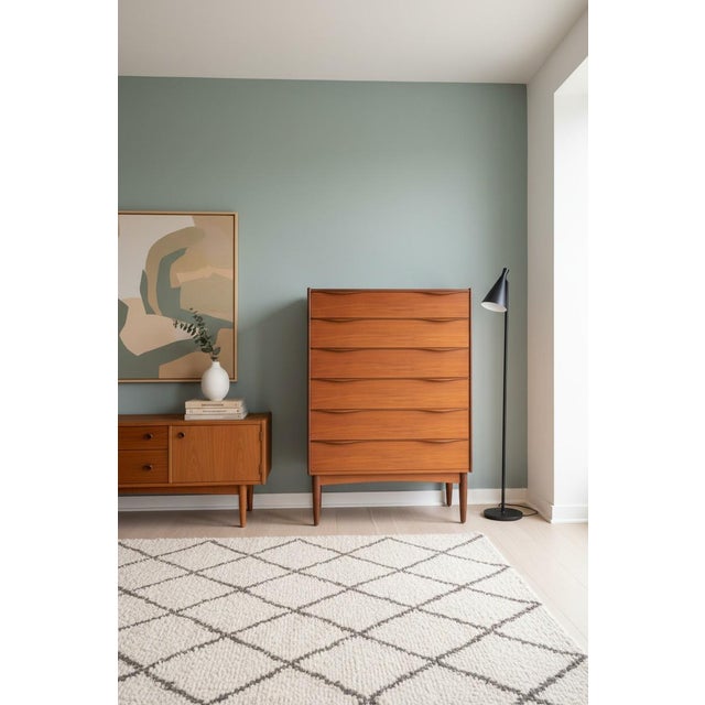 Danish Teak Chest of 6 Drawers, 1960s For Sale - Image 9 of 14