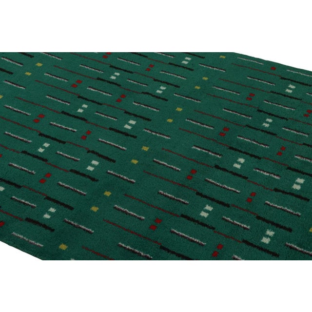 1960s Vintage Zeki Müren Art Deco Rug, With Geometric Patterns, From Rug & Kilim For Sale - Image 5 of 7