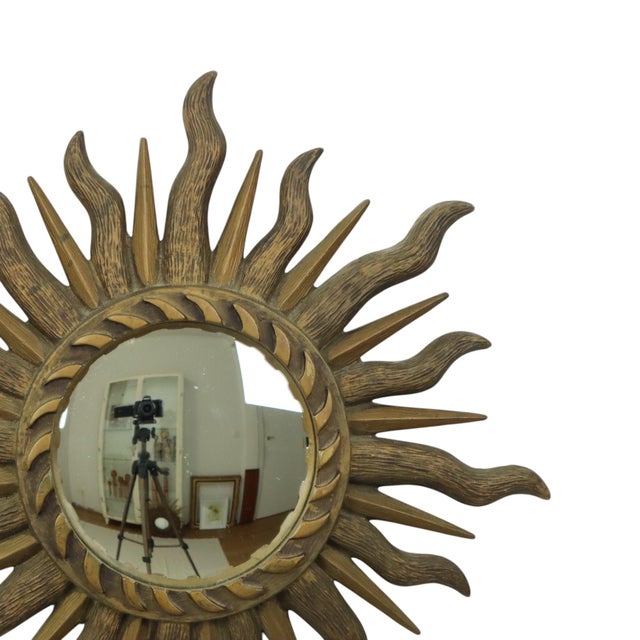 1960s Vintage Sunburst Butler Mirror, 1960s For Sale - Image 5 of 15