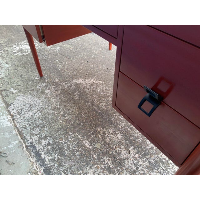 Modern mid century desk. Made in the 70’s Desk has a custom finish .The desk is in excellent condition. The desk has...