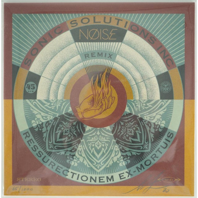 Shepard fairey aka obey giant (1970) noise - ressurection ex-mortuis lithograph and vinyl published by shepard fairey...