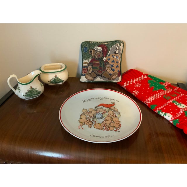 1973 Kewpie Santa Claus Commemorative Christmas Plate For Sale - Image 6 of 7