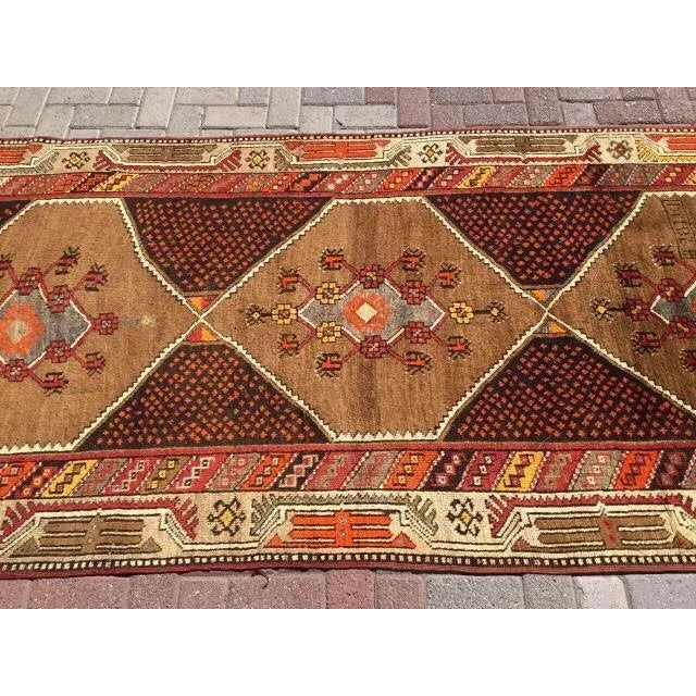 1960s 1960s Vintage Turkish Handknotted Runner Rug - 52"x137" For Sale - Image 5 of 7