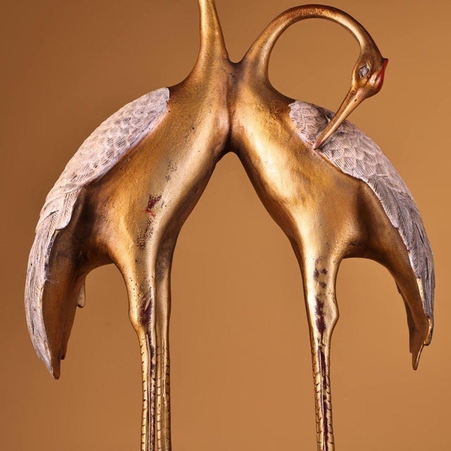Add a symbol of longevity and wisdom to your home with this exceptional pair of vintage Chinese bronze sculptures. These...