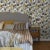 Mid-Century Modern Borastapeter Granatapple Wallpaper in Slate and Ochre For Sale - Image 3 of 4