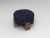 Contemporary Cassette Pouf in Outside Baldac Blue Fabric and Smoked Oak by Alter Ego for Collector For Sale - Image 3 of 4