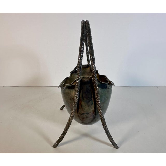Modern 19th Century Hukin & Heath Silver Plated Basket: Christopher Dresser Design For Sale - Image 3 of 10