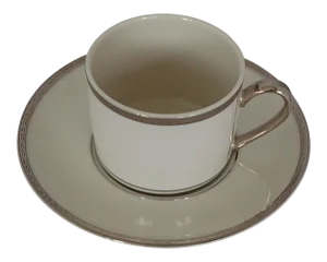 China Ivory & Platinum Tea Cup