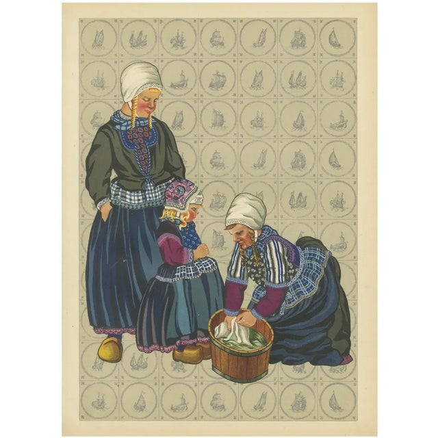 Marken Mourning Dress, Dutch, 1932, Print For Sale