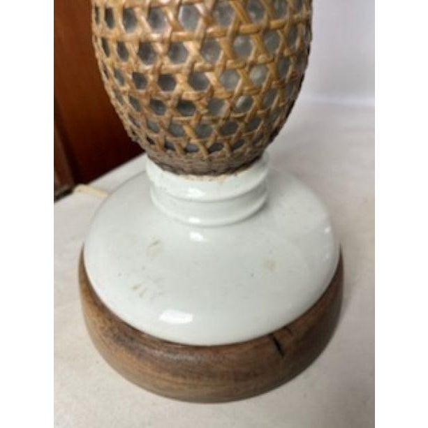Late 19th Century French Victorian Cane Wrapped Seltzer Bottle Lamp For Sale In Chicago - Image 6 of 13