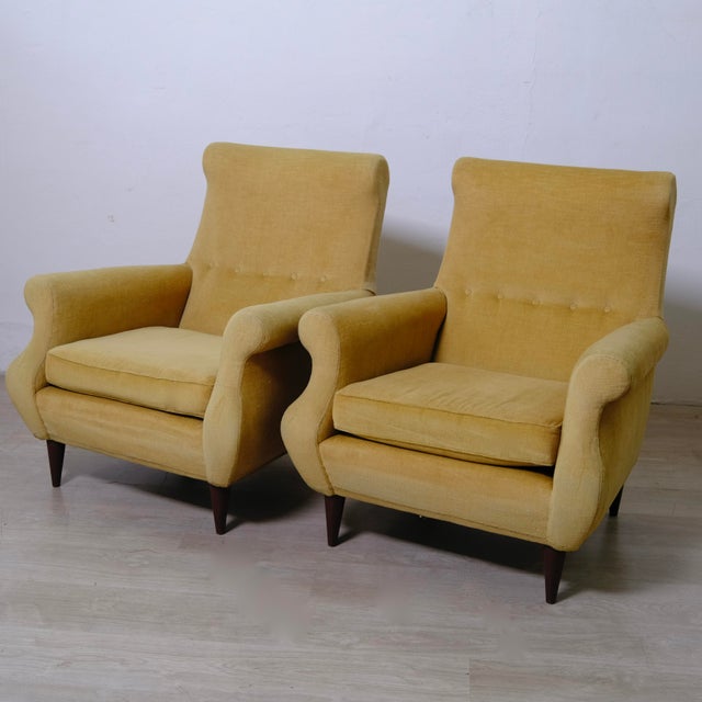 Vintage Italian Lounge Chairs, 1950s, Set of 2 For Sale - Image 3 of 18