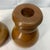 C. 1960s Vintage Hand-Turned Wood Candlestick Holders - Pair For Sale - Image 4 of 5