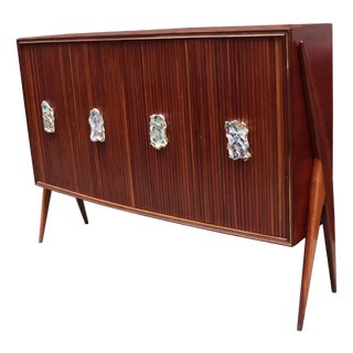 1950s Modernist Four Door Cabinet by Oswaldo Borsani For Sale