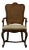 High End Vintage Solid Walnut Louis XV French Provincial Cane Back Dining Arm Chair 640-552 For Sale