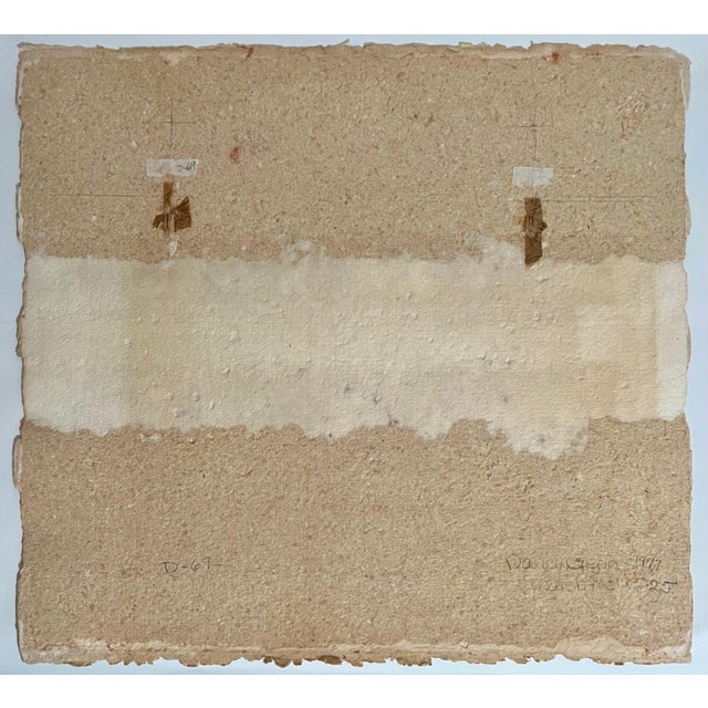 Nancy Genn, Handmade Paper Collage Sculpture Art Assemblage with String Nancy Genn Modernist, 1977 For Sale - Image 4 of 12