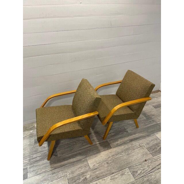 Vintage Relax Chairs with Upholstery by Tatra Nabytok, Set of 2 For Sale - Image 5 of 7