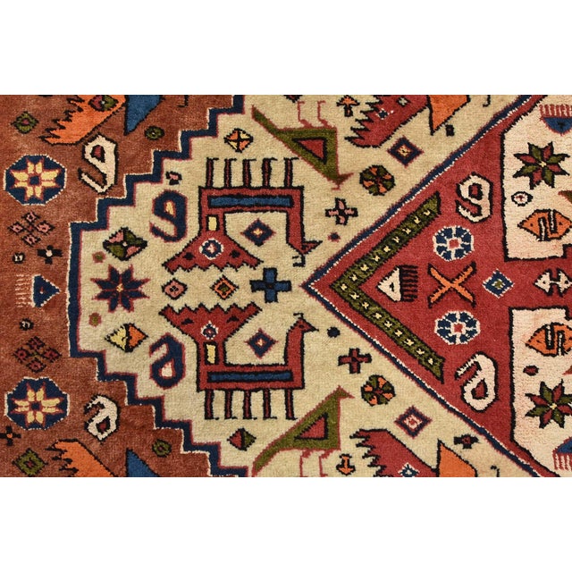Fine Quchan Rug 6'7'' X 9'6'' Brown Wool/Silk Hand-Knotted Oriental Carpet For Sale - Image 11 of 15