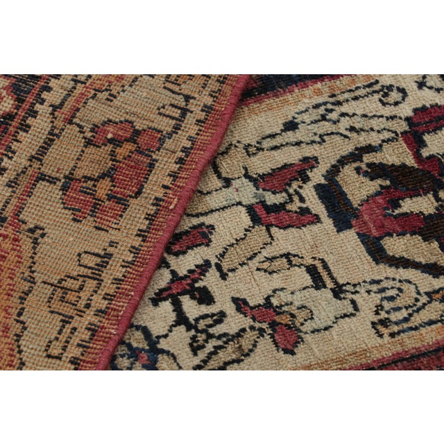 Textile Antique Persian Kerman Lavar Rug in Camel With Medallion, From Rug & Kilim For Sale - Image 7 of 7