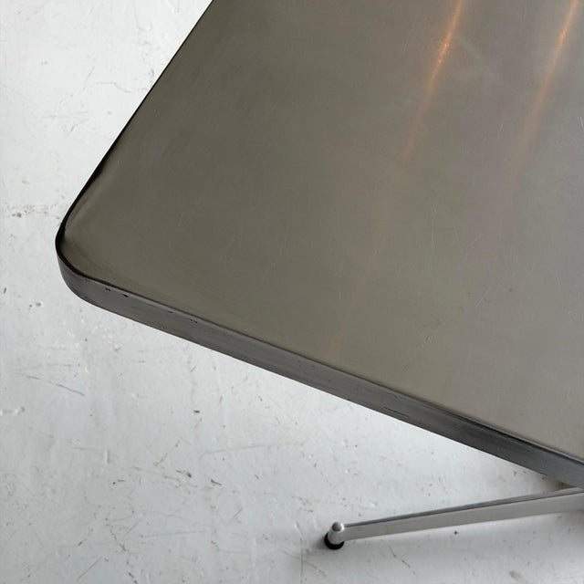 1990s Stainless Steel Industrial Dining Table/Desk For Sale In Chicago - Image 6 of 11