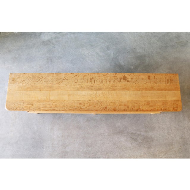 1960s Henning Kjaernulf Danish Quarter Sawn Oak Sideboard Cabinet Danish Modern, Attributed For Sale - Image 11 of 13