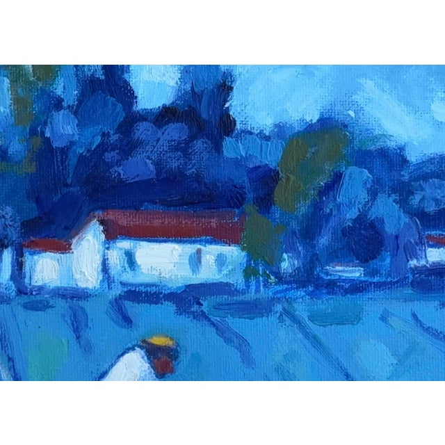 Contemporary The Harvesters, Modern Impressionist Oil Painting Landscape For Sale - Image 3 of 10