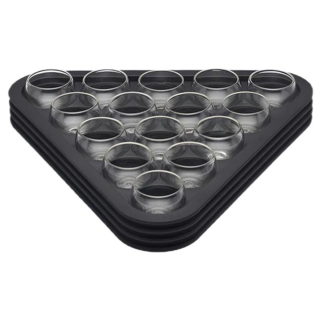 Snooker Triangle Shot Glasses and Tray Set by Alexandre Arrechea & SoShiro, 2021 For Sale