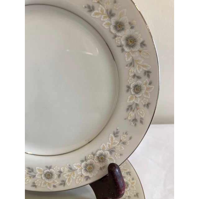 Mid 20th Century Vintage Carlton Andover Floral Bread Plates Made in Japan, Set of 7 For Sale - Image 5 of 10