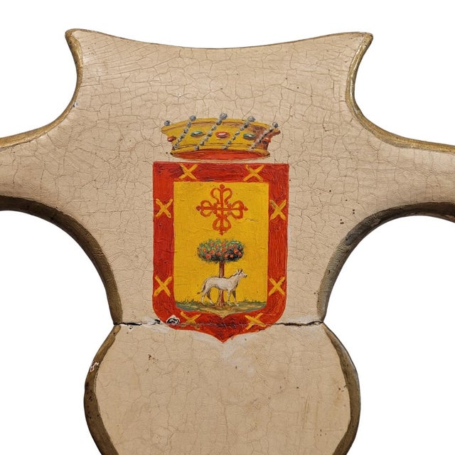 19th Century Baroque Chair Heraldic Emblem, Spain For Sale - Image 4 of 18