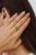 Everyday Oval Emerald Gemstone and Diamond Ring in Sterling Silver, Size 6 For Sale - Image 9 of 12