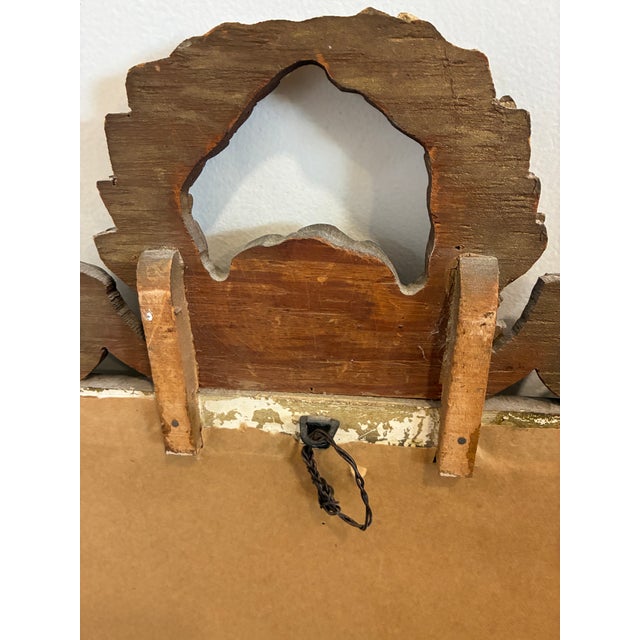 Vintage Hollywood Regency Gold Laurel Crest Wall Mirror For Sale - Image 9 of 9