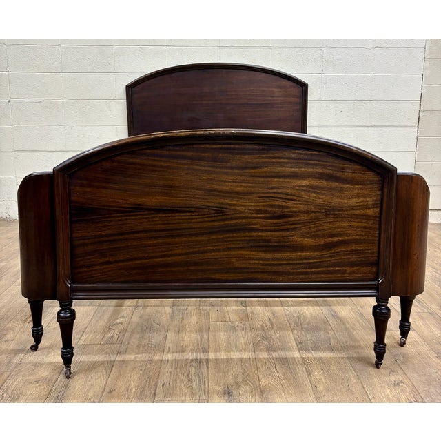 Late 20th Century Vintage French Louis XV Full Size Bed Frame For Sale - Image 5 of 12